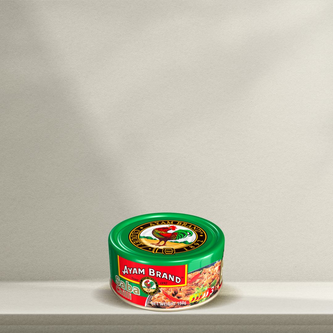 AYAM BRAND SABA MACKEREL CHILLI 160 GR (ISI 24 KALENG PER KARTON)