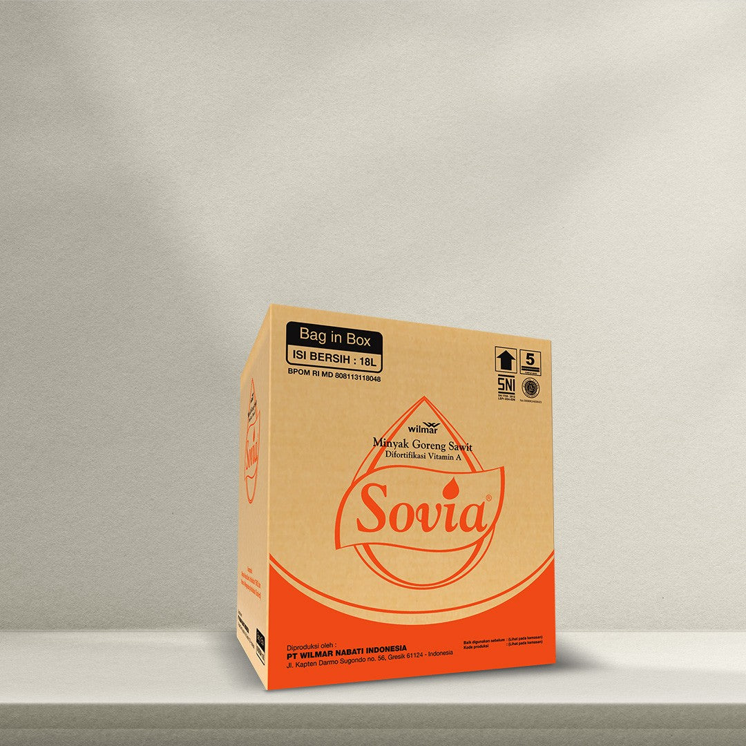 MINYAK GORENG SOVIA 18L - BIB ( BAG IN BOX )