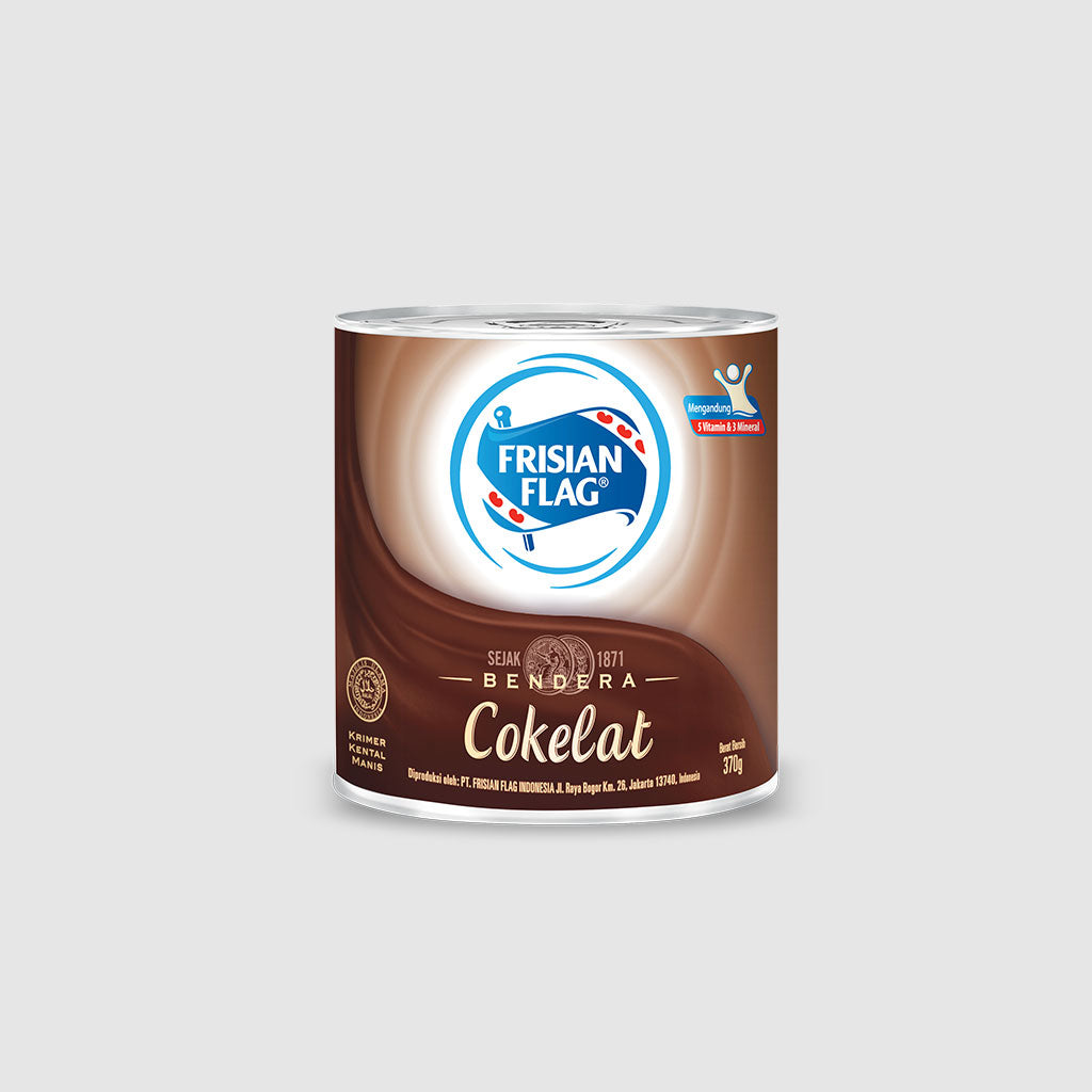 FRISIAN FLAG SUSU KENTAL MANIS COKLAT KALENG 370 GR (ISI 48 PER KARTON)