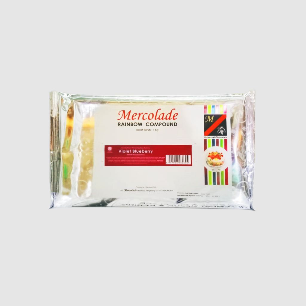 MERCOLADE RAINBOW COMPOUND VIOLET - COKLAT BATANG 1 KG (ISI 12 PER KARTON)