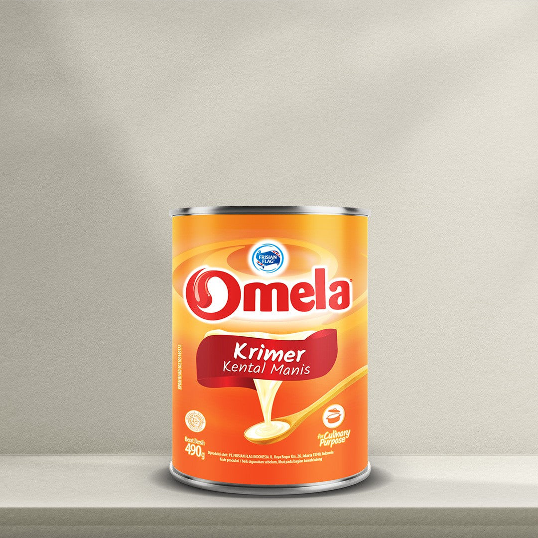 FRISIAN FLAG SUSU KENTAL MANIS OMELA KALENG 490 GR (ISI 48 PER KARTON)