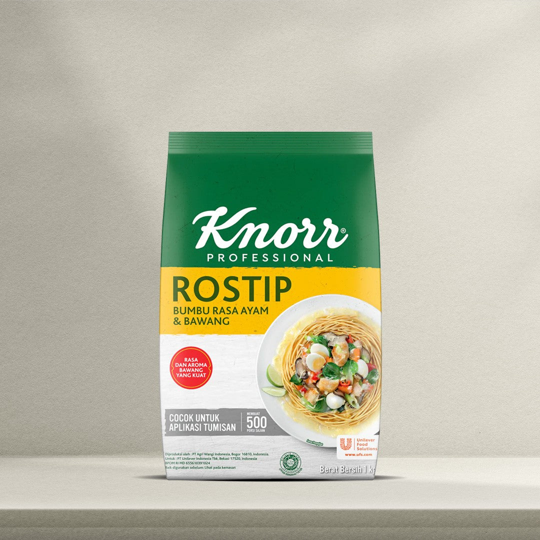 KNORR BUMBU PELEZAT RASA AYAM ROSTIP AROMA BAWANG PUTIH 1 KG (ISI 6 PER KARTON)